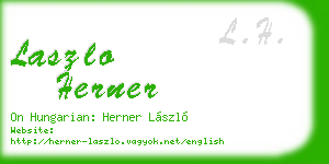 laszlo herner business card