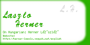 laszlo herner business card